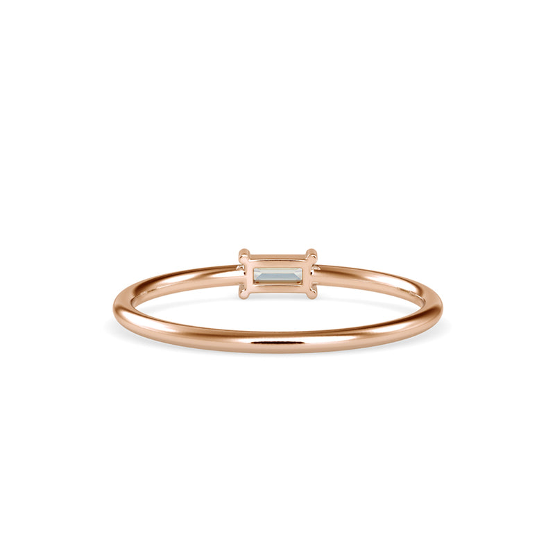 Polite Bagutte Diamond Ring Rose Gold