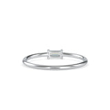 Polite Bagutte Diamond Ring White Gold