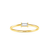 Polite Bagutte Diamond Ring Yellow Gold