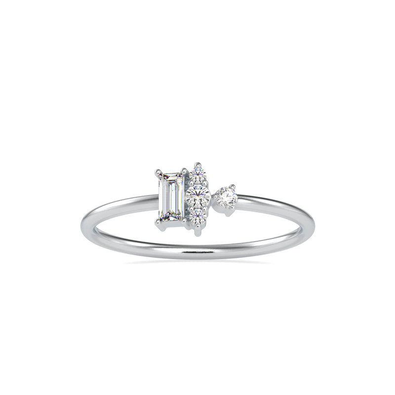 Baguette Artemis Diamond Ring White Gold