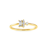 Baguette Artemis Diamond Ring Yellow Gold