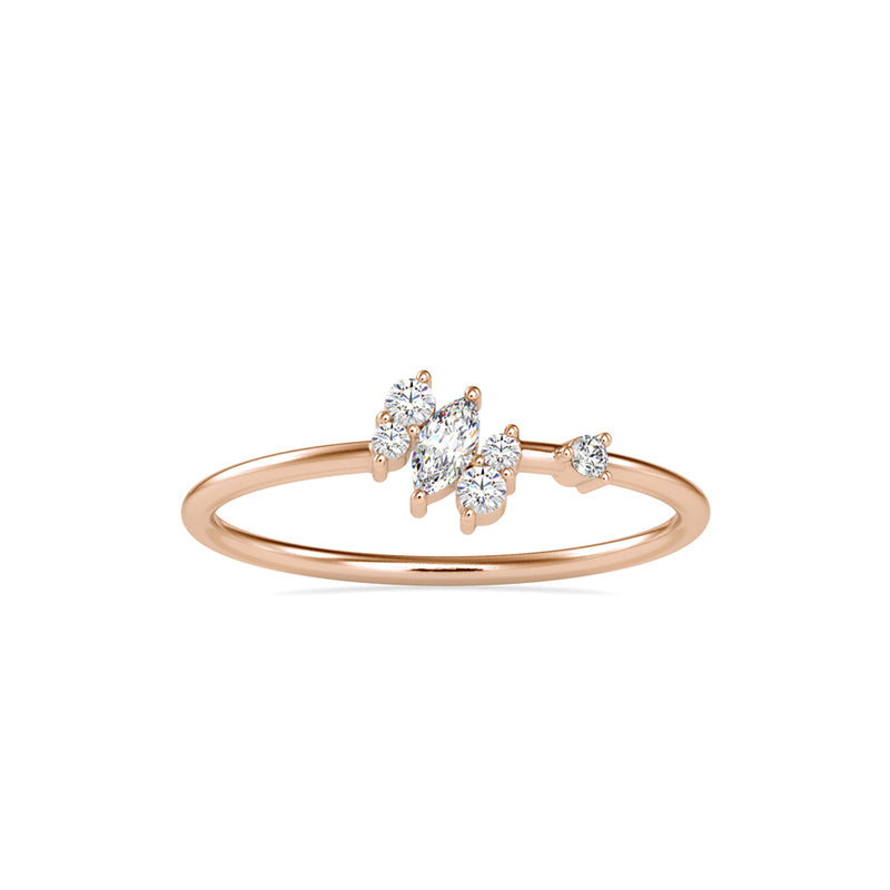 Venelia Marquise Diamond Ring Rose Gold