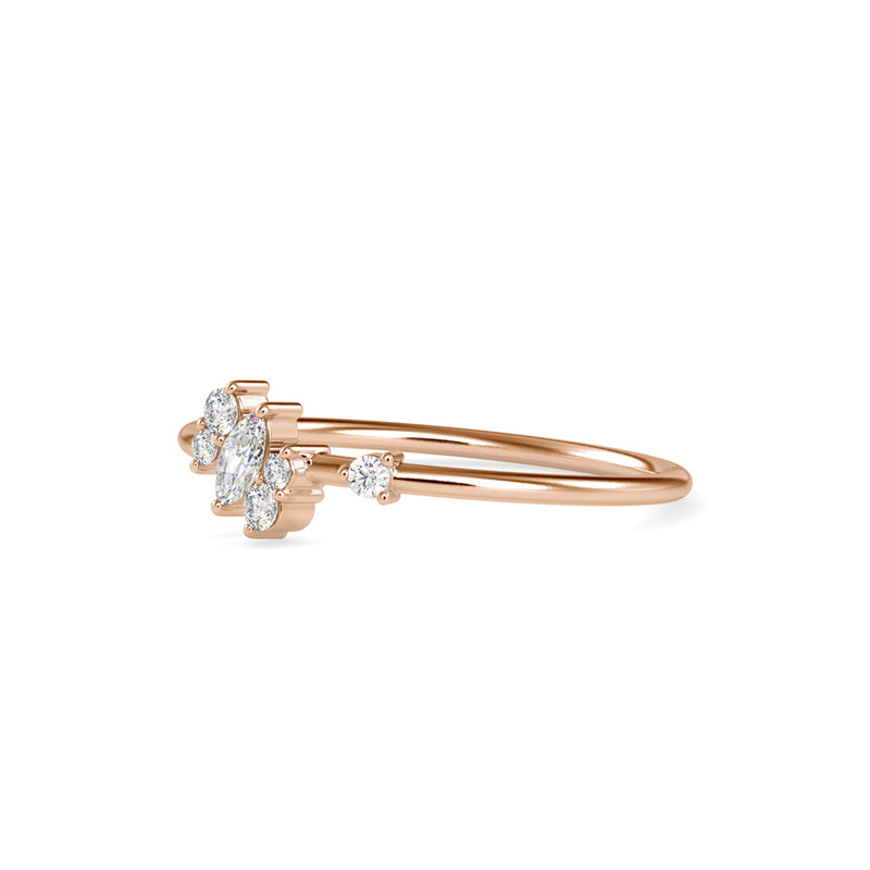 Venelia Marquise Diamond Ring Rose Gold