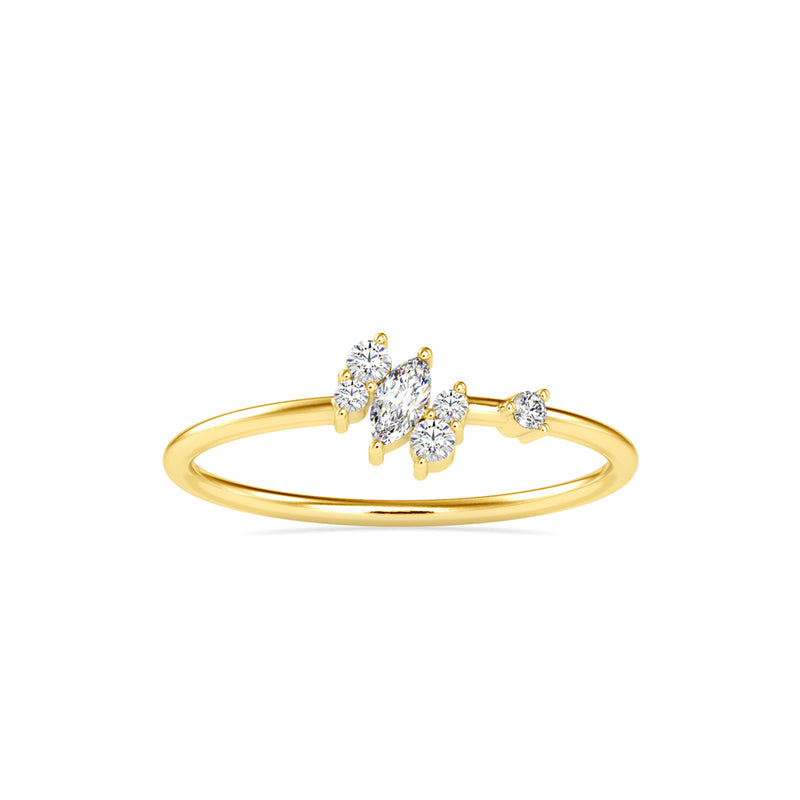 Venelia Marquise Diamond Ring Yellow Gold