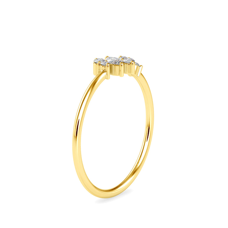 Venelia Marquise Diamond Ring Yellow Gold