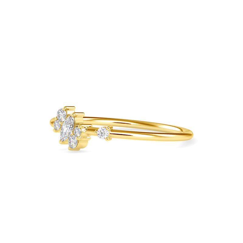 Venelia Marquise Diamond Ring Yellow Gold