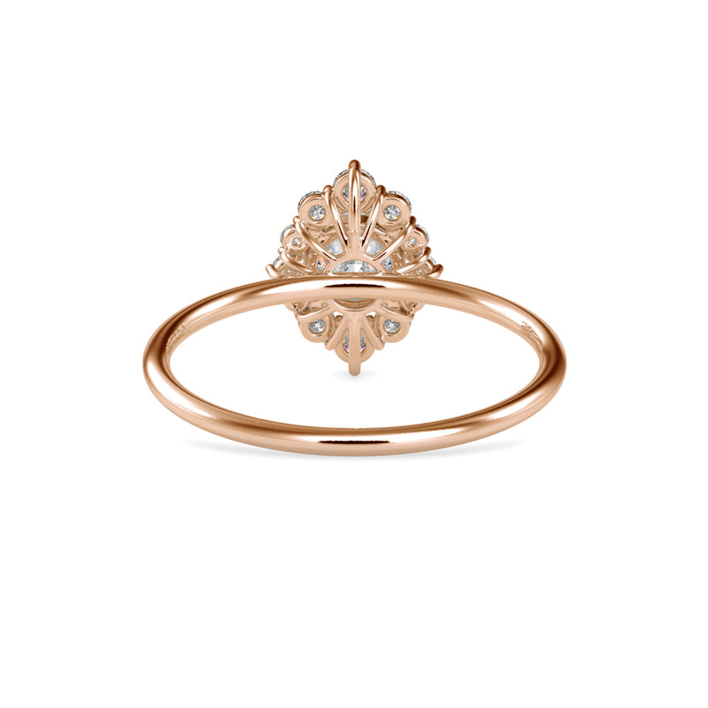 Cimber Round Diamond Delicate Ring Rose Gold