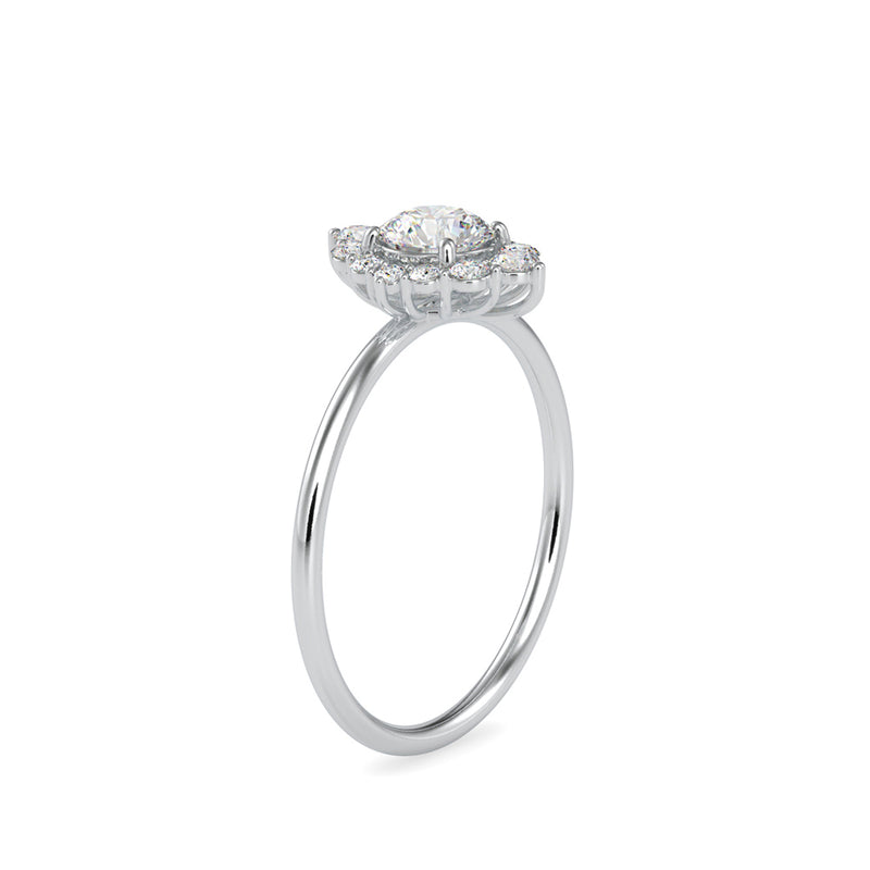 Cimber Round Diamond Delicate Ring White Gold