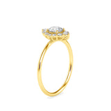 Cimber Round Diamond Delicate Ring Yellow Gold