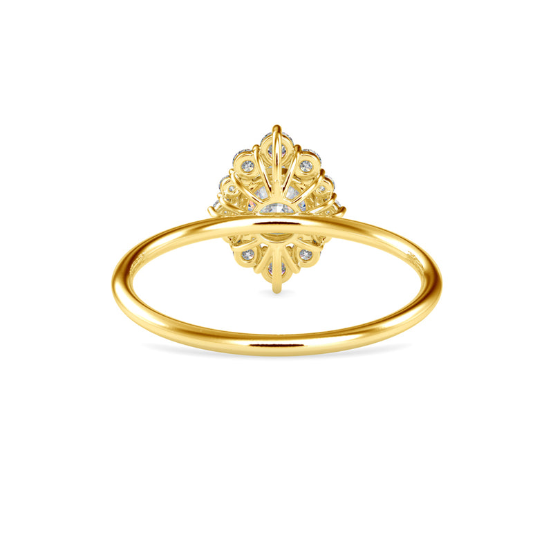 Cimber Round Diamond Delicate Ring Yellow Gold