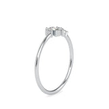 Baguette Courtier Round Diamond Ring White Gold