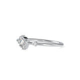 Baguette Courtier Round Diamond Ring Platinum