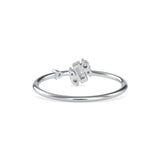 Baguette Courtier Round Diamond Ring White Gold