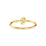 Baguette Courtier Round Diamond Ring Yellow Gold