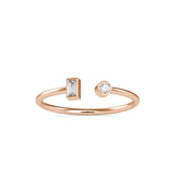 Eurydice Baguette Diamond Ring Rose Gold