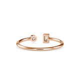 Eurydice Baguette Diamond Ring Rose Gold