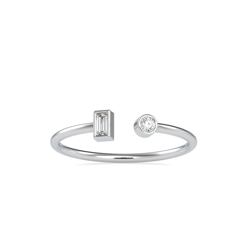 Eurydice Baguette Diamond Ring White Gold