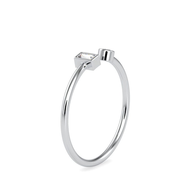 Eurydice Baguette Diamond Ring White Gold