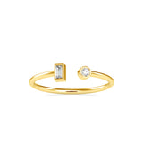 Eurydice Baguette Diamond Ring Yellow Gold