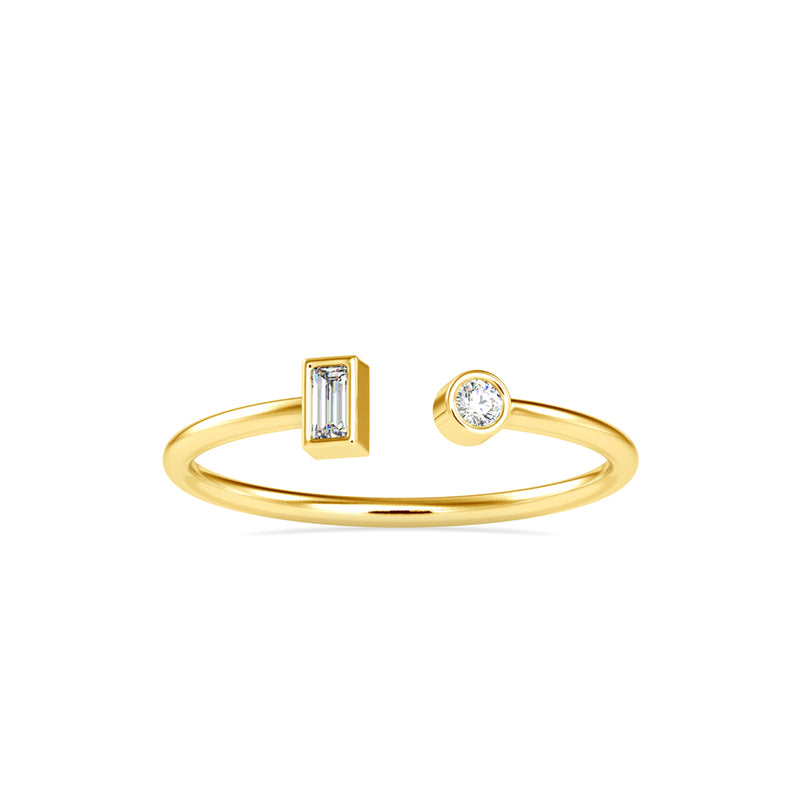 Eurydice Baguette Diamond Ring Yellow Gold