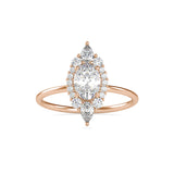 Eminent Oval Diamond Ring Rose Gold