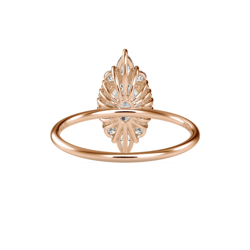 Eminent Oval Diamond Ring Rose Gold