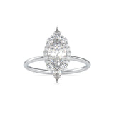 Eminent Oval Diamond Ring White Gold