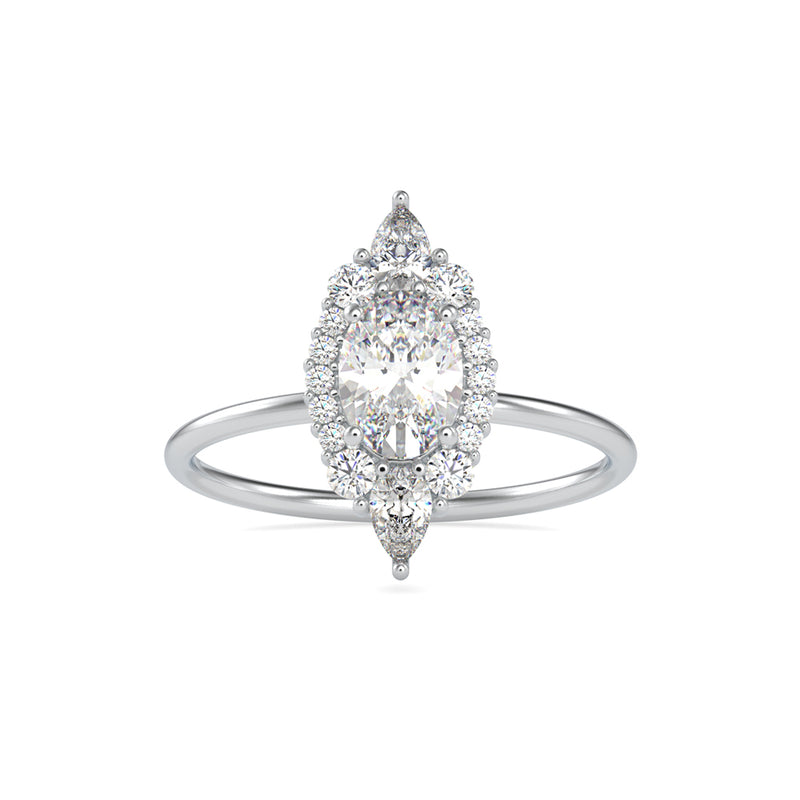 Eminent Oval Diamond Ring Platinum