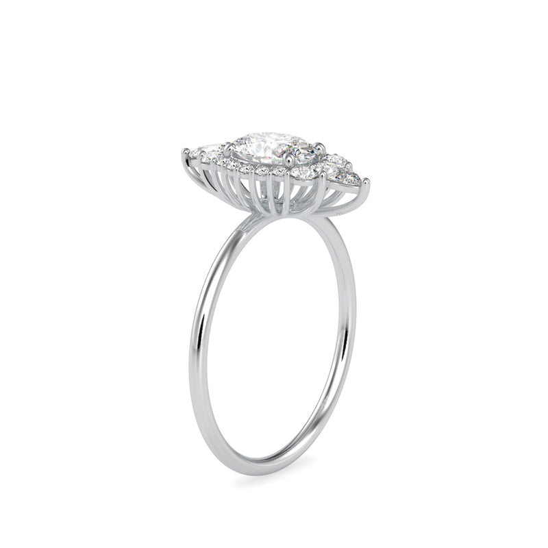 Eminent Oval Diamond Ring Platinum