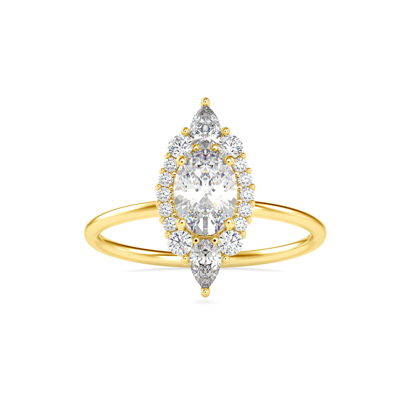 Eminent Oval Diamond Ring Yellow Gold