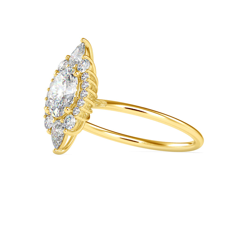 Eminent Oval Diamond Ring Yellow Gold