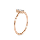 Oval Benign Diamond Ring Rose Gold