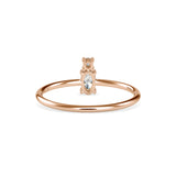 Oval Benign Diamond Ring Rose Gold