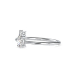 Oval Benign Diamond Ring White Gold