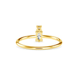 Oval Benign Diamond Ring Yellow Gold