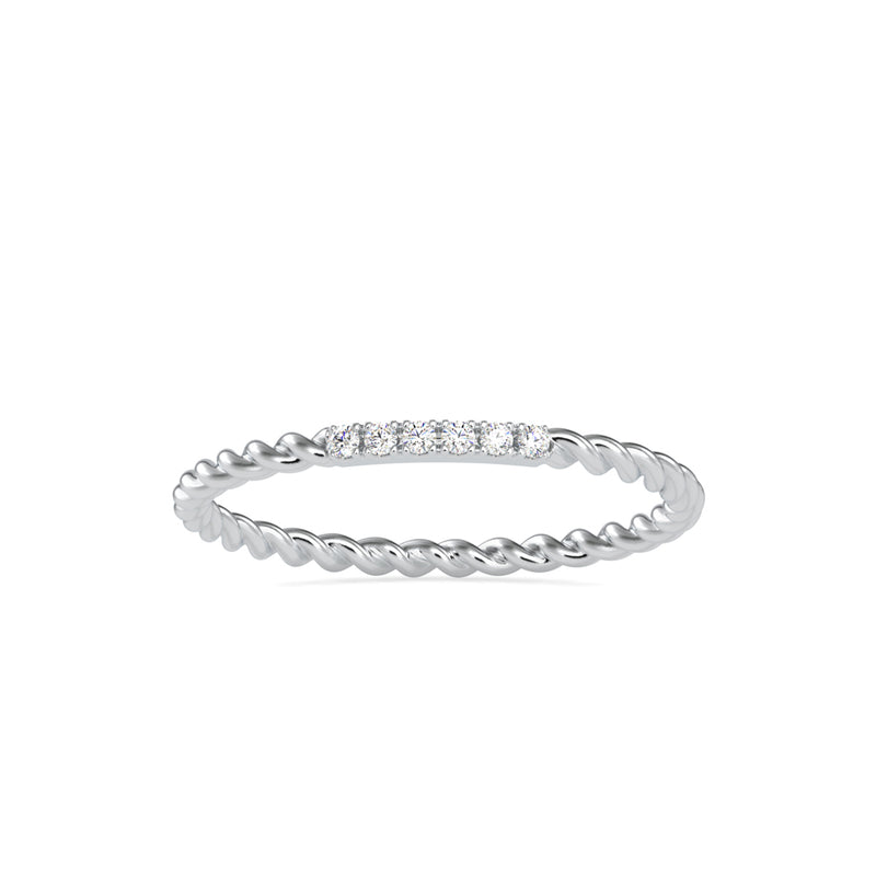 Gracius Diamond Delicate Ring Platinum