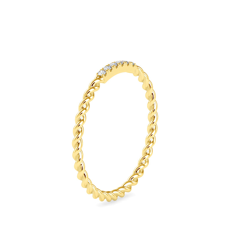 Gracius Diamond Delicate Ring Yellow Gold