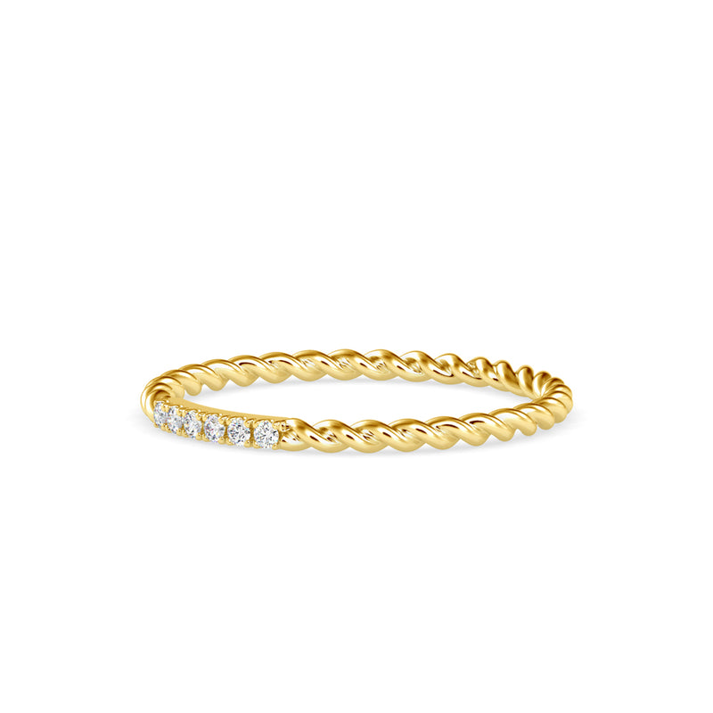 Gracius Diamond Delicate Ring Yellow Gold