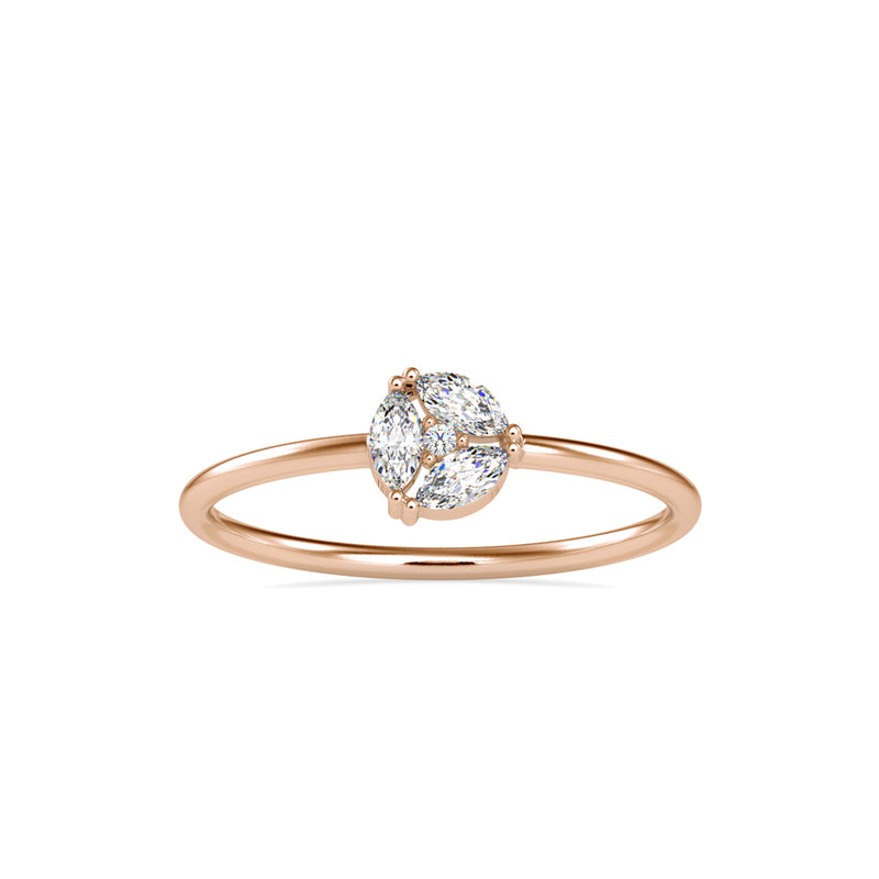 Marquise Delight Diamond Ring Rose Gold