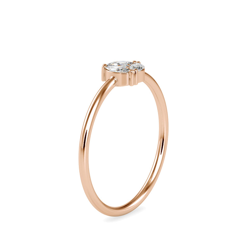 Marquise Delight Diamond Ring Rose Gold