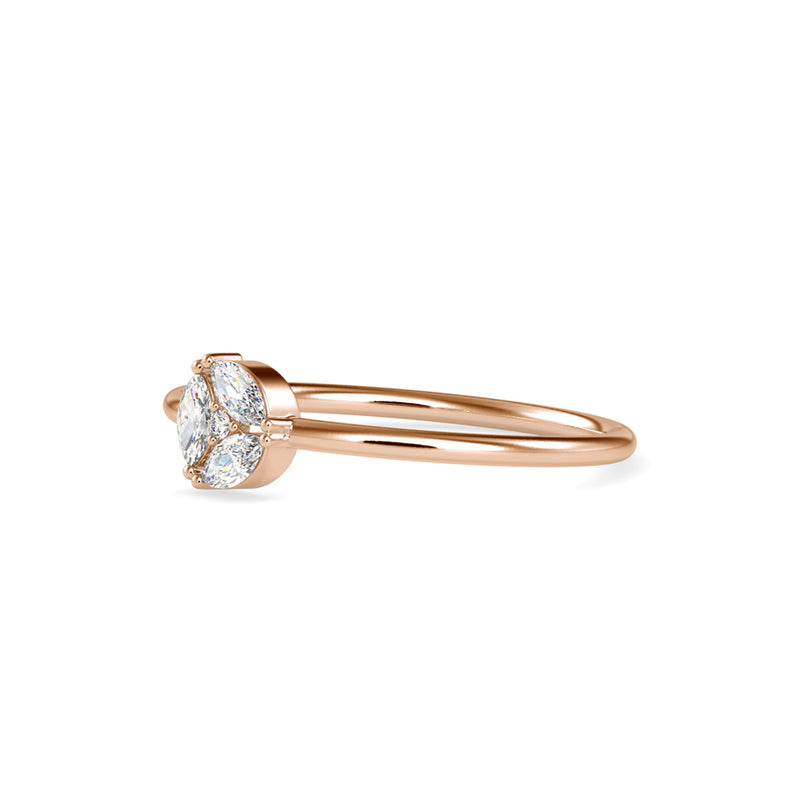 Marquise Delight Diamond Ring Rose Gold