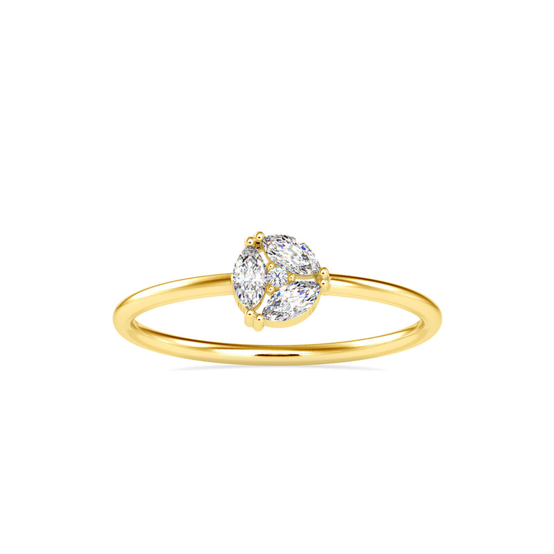 Marquise Delight Diamond Ring Yellow Gold