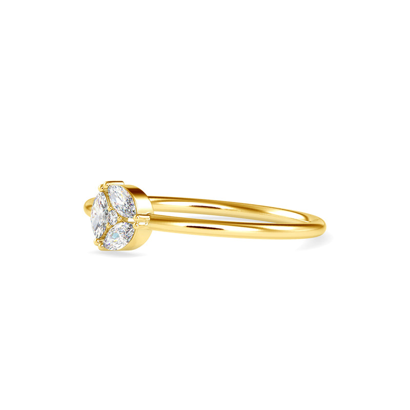 Marquise Delight Diamond Ring Yellow Gold