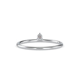 Round Leaning Delicate Diamond Ring White Gold