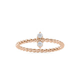 Intimacy Round Diamond Ring Rose Gold