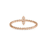 Intimacy Round Diamond Ring Rose Gold