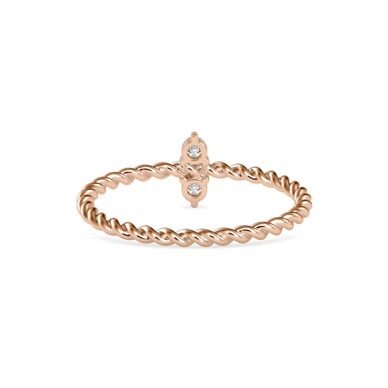 Intimacy Round Diamond Ring Rose Gold