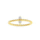 Intimacy Round Diamond Ring Yellow Gold