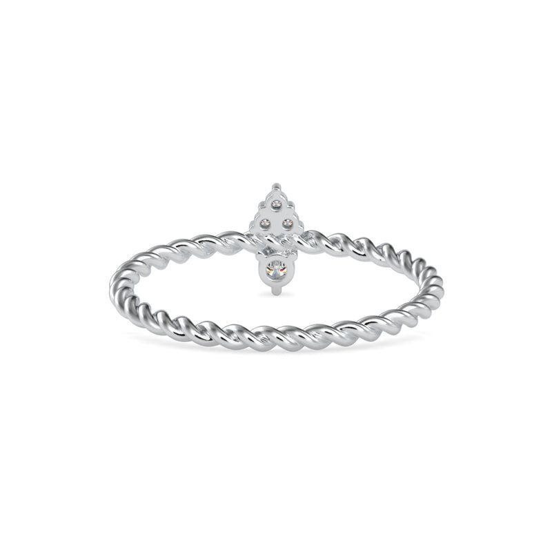 Round Pippin Diamond Ring Platinum