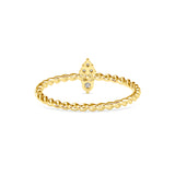 Round Pippin Diamond Ring Yellow Gold